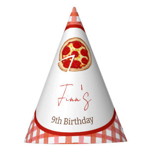 Pizza Party Any Age Birthday Hat