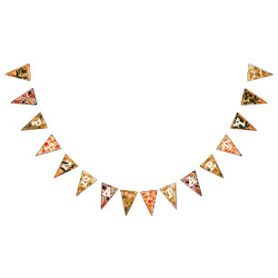 Pizza Party Birthday Flag Banner