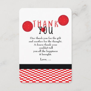 Pizza Party Birthday Pepperoni Thank You Card