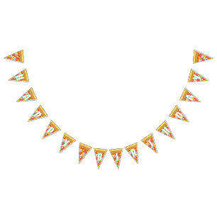Pizza party bunting flags