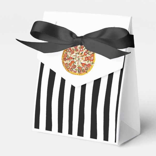 Pizza Party Candy Favour Bags for Birthday Party Favor Box (Front Side)