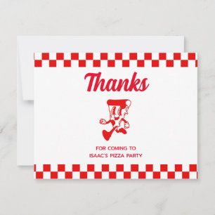 Pizza Party Carte de remerciements plat