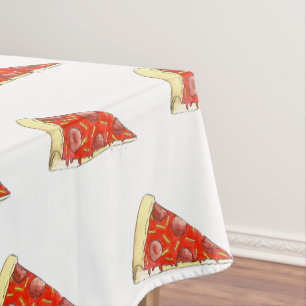 Pizza Party Cheese Pepperoni Pie Slice Pizzeria Tablecloth