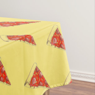 Pizza Party Cheese Pepperoni Pie Slice Pizzeria Tablecloth