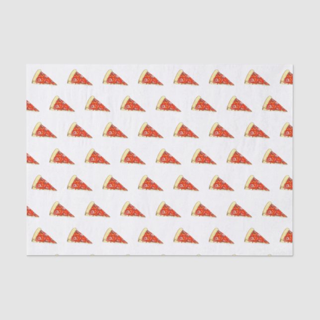 Pizza Party Cheese Pepperoni Pie Slice Pizzeria Tissue Paper (Front)