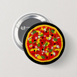 Pizza Party Favour 2 Inch Round Button