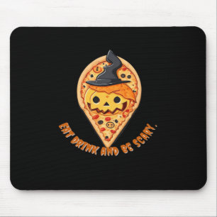 Pizza Party Halloween Pumpkin Witch Hat Essential Mouse Pad