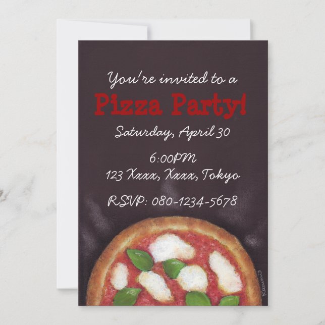 Pizza Party! Invitation (Front)