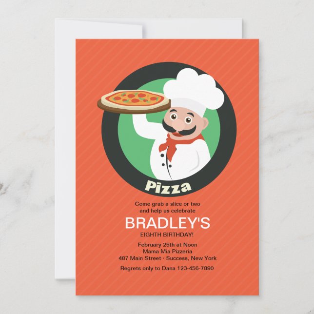 Pizza Party Invitation (Front)