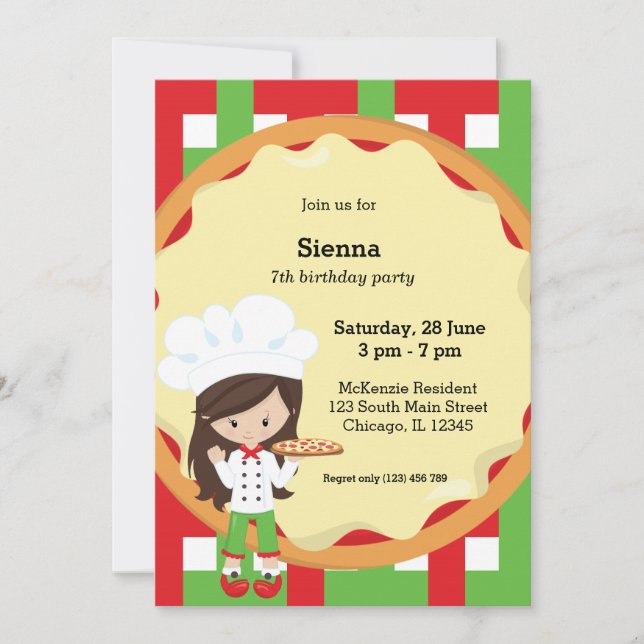 Pizza Party Invitation (Front)