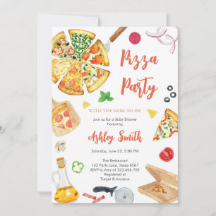 Pizza Party Invitation Pizza Birthday Party