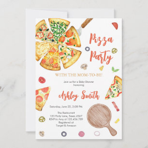 Pizza Party Invitation Pizza Birthday Party