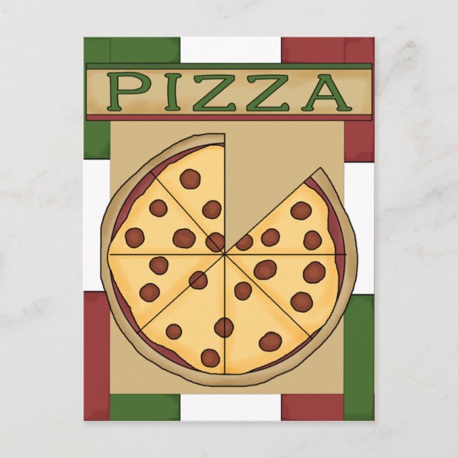 Pizza Party Invitation Postcard (Front)