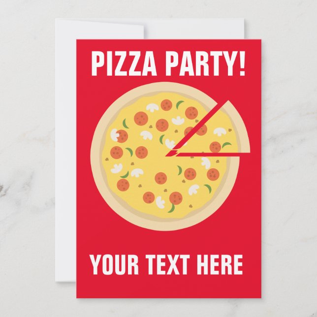 PIZZA PARTY INVITATIONS (Front)