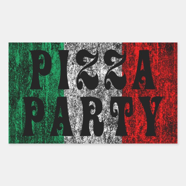 pizza party (italian flag) sticker (Front)