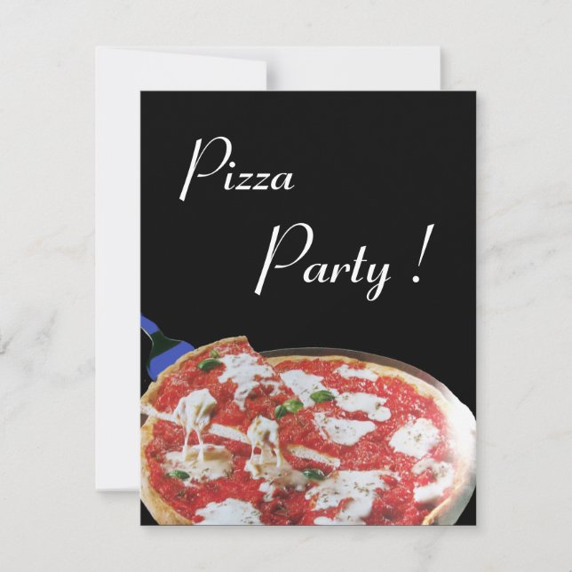 PIZZA PARTY, ITALIAN KITCHEN dinner, brunch Invitation (Front)
