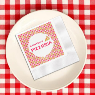 Pizza Party Kids Birthday Napkin