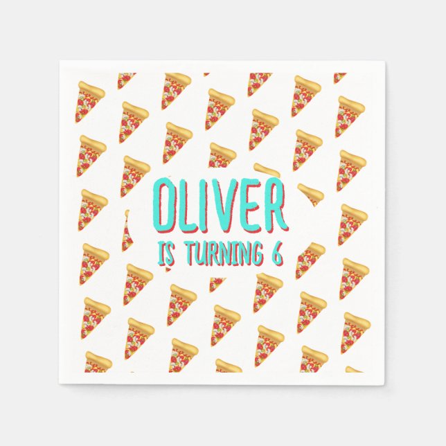 Pizza party napkin (Front)