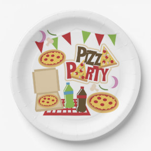 Pizza Party Paper Plate
