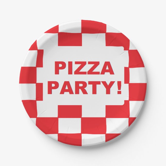 "Pizza Party" Paper Plates (Front)