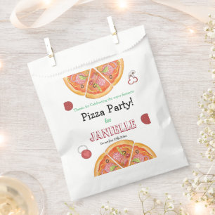 Pizza Party, Pizza Birthday, Slice of Fun    Favour Bag