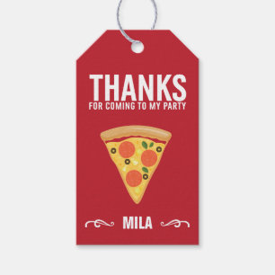 Pizza Party Slice of Pie Favour Tag