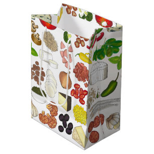Pizza Party Toppings Italian Food Pizzeria Pie Medium Gift Bag