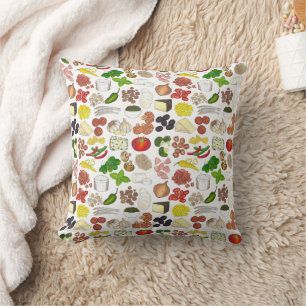 Pizza Party Toppings Italian Food Pizzeria Pie Throw Pillow