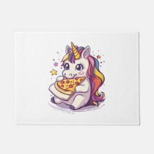 Pizza Party Unicorn (1) Doormat