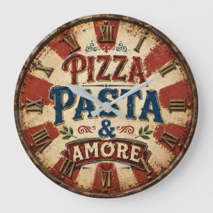 Pizza Pasta Amore Italian Kitchen Restaurant Large Clock