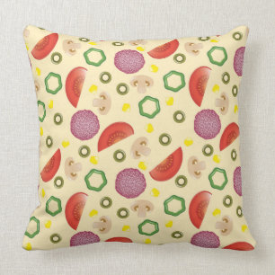 Pizza Pattern 2 Throw Pillow