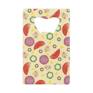 Pizza Pattern 2 Wallet Bottle Opener