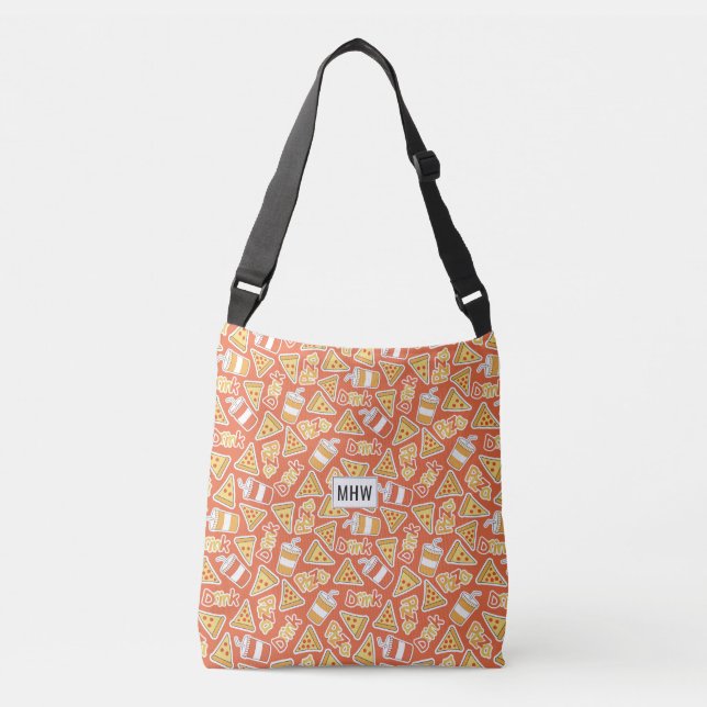 Pizza Pattern custom monogram bags (Front)