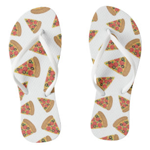 Pizza Pattern Flip Flops