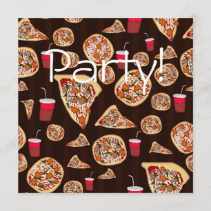 Pizza Pattern Invitation