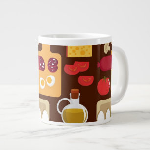 Pizza Pattern Large Coffee Mug