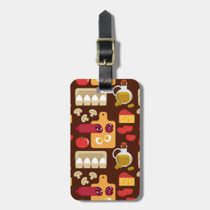Pizza Pattern Luggage Tag