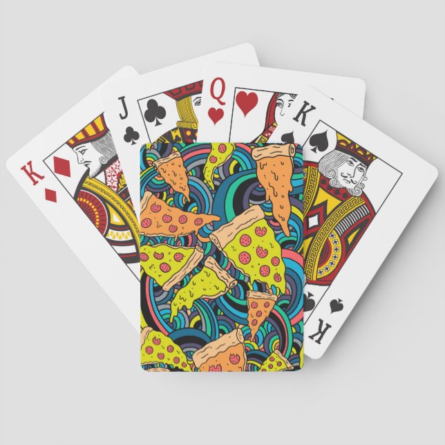 Pizza pattern playing cards (Back)