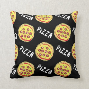 Pizza Pattern Throw Pillow