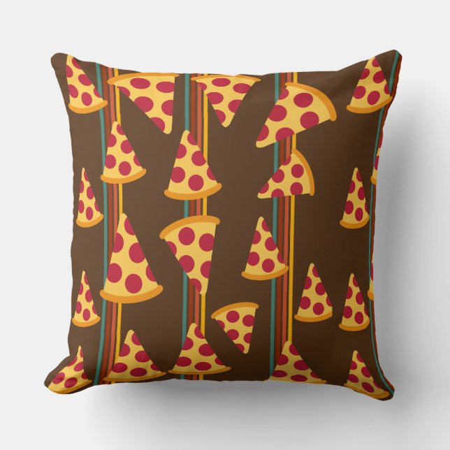 PIZZA  PATTERN THROW PILLOW (Front)