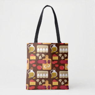 Pizza Pattern Tote Bag