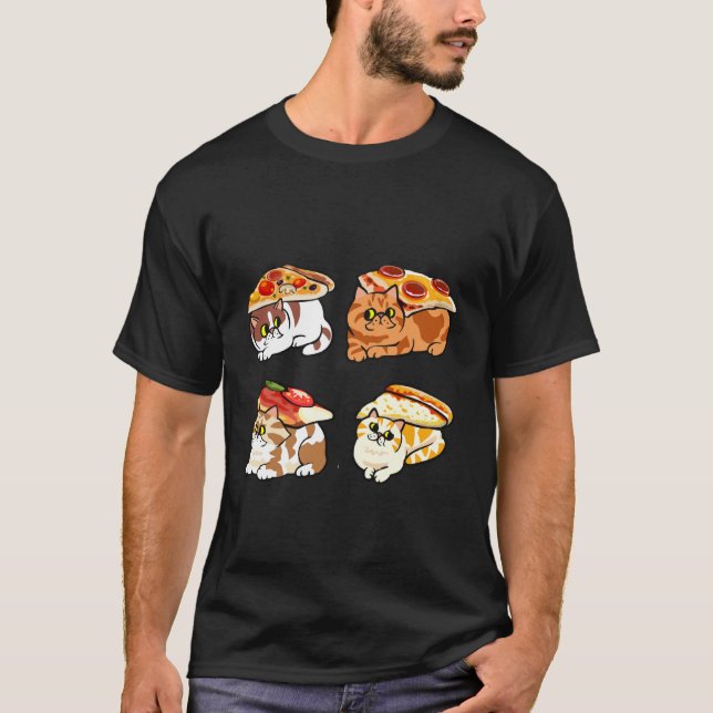 Pizza Persian Cat T-Shirt (Front)