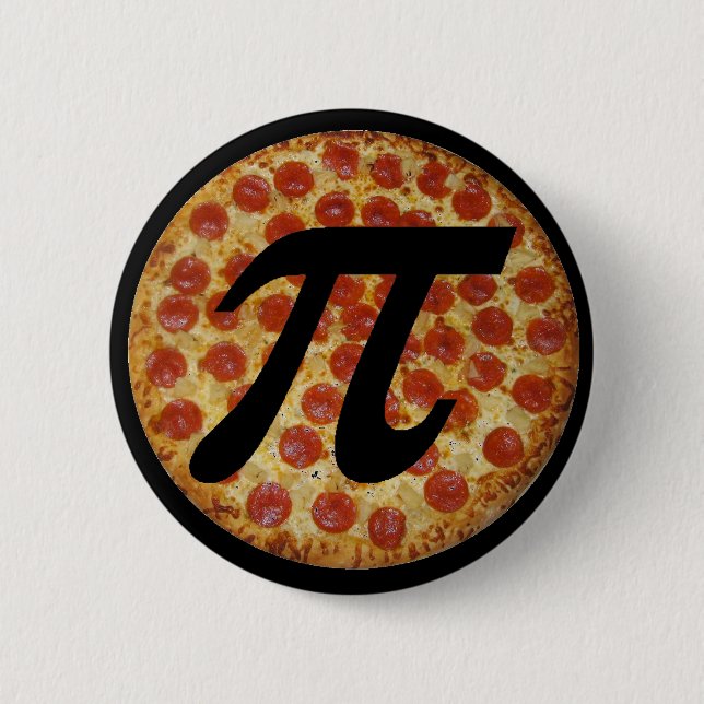 Pizza PI 2 Inch Round Button (Front)