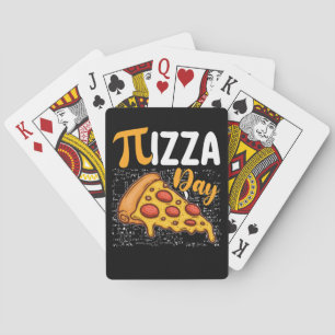 Pizza Pi Day Math Mathematics Lovers Playing Cards