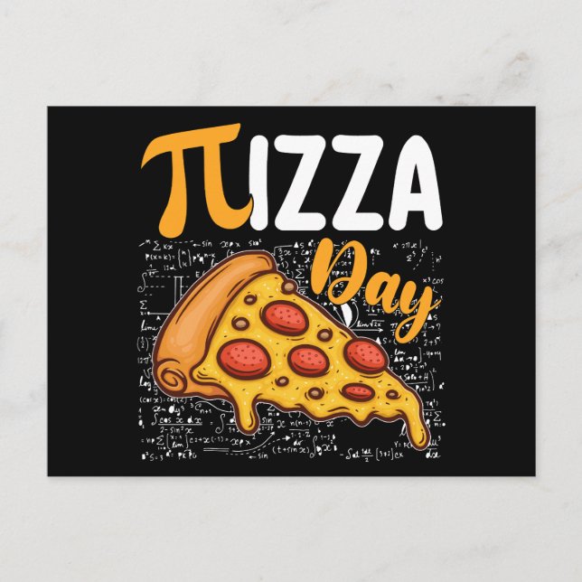 Pizza Pi Day Math Mathematics Lovers Postcard (Front)