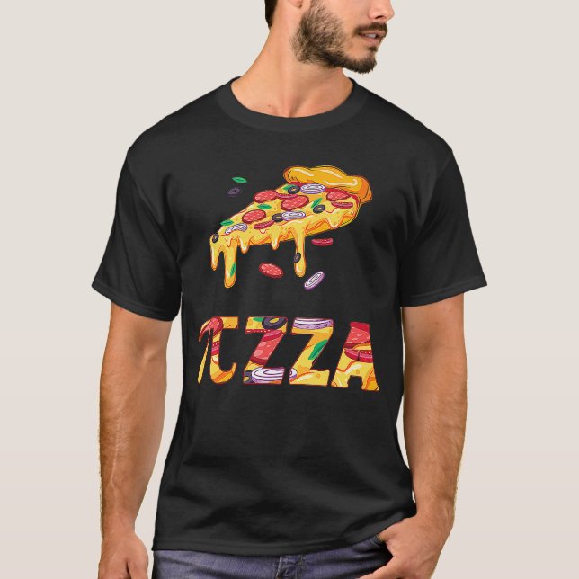 Pizza Pi Day Math Teacher Nerd Geek T-Shirt (Front)