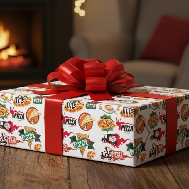 Pizza Pie Collection Wrapping Paper Sheets (Pizza Pie Wrapping Paper Sheets)