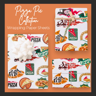Pizza Pie Collection Wrapping Paper Sheets