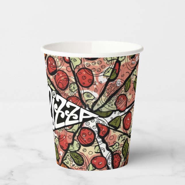 Pizza Pie Paper Cups (Left)