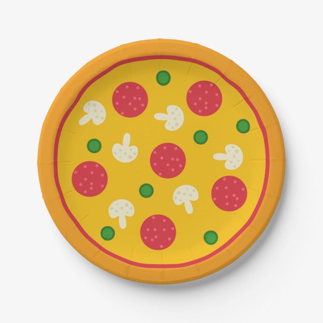 Pizza Pie Paper Plate (Front)